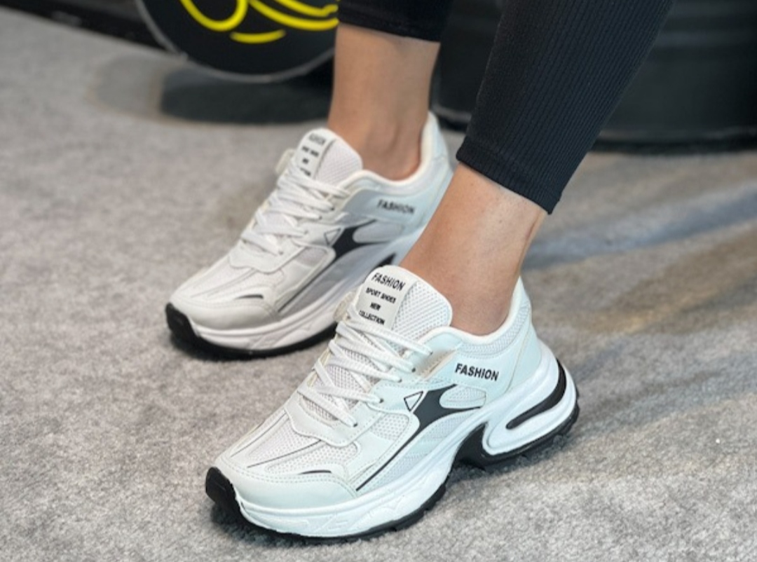 کفش کتانی اسپرت سفید زنانه دخترانه fashion سایز ۳۸,۳۹,۴۰